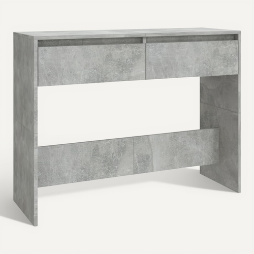 Table Console Gris Béton 100x35x76,5 Cm Aggloméré