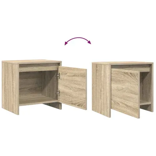 Tables De Chevet 2 Pièces Chêne Sonoma Bois Contreplaqué