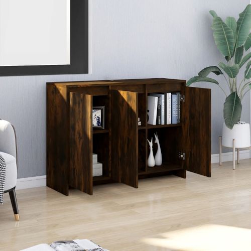 Buffet Chêne Fumé 102x33x75 Cm Aggloméré