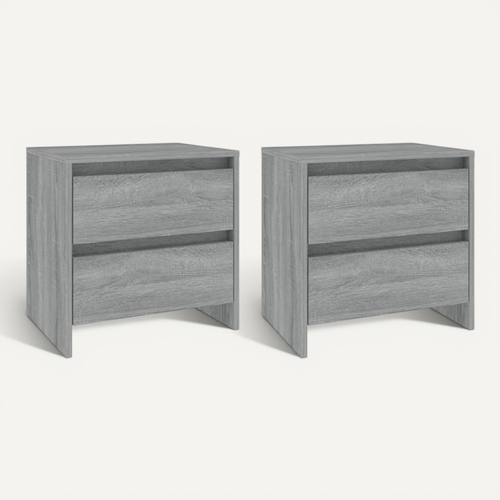 Tables De Chevet 2 Pièces Sonoma Gris 45x34,5x44,5 Cm