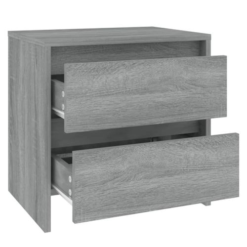 Tables De Chevet 2 Pièces Sonoma Gris 45x34,5x44,5 Cm