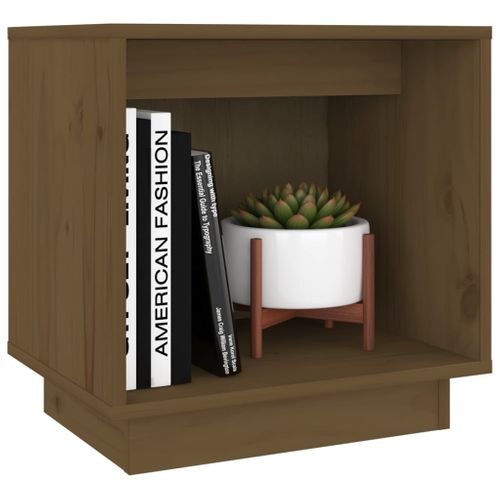 Tables De Chevet 2pcs Marron Miel 40x30x40cm Bois De Pin Solide