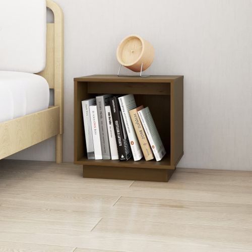 Tables De Chevet 2pcs Marron Miel 40x30x40cm Bois De Pin Solide