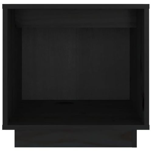 Tables De Chevet 2 Pièces Noir 40x30x40 Cm Bois De Pin Solide