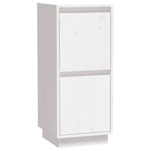 Buffet Blanc 31,5x34x75 Cm Bois Massif De Pin