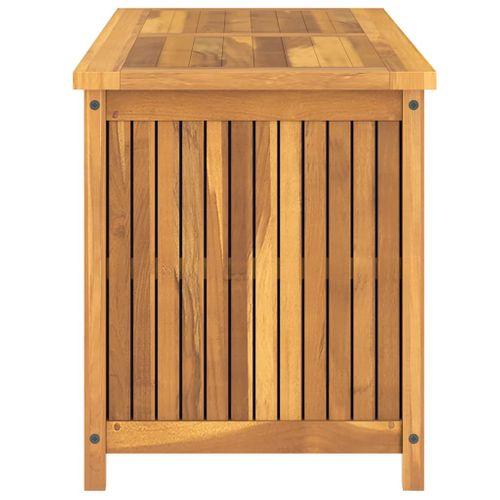 Boîte De Jardin 114x50x58 Cm Bois Massif De Teck Rangement Coffre De Stockage Organisateur