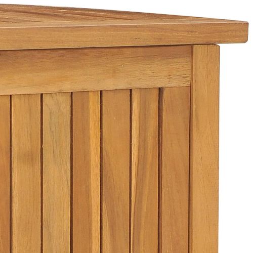 Boîte De Jardin 114x50x58 Cm Bois Massif De Teck Rangement Coffre De Stockage Organisateur