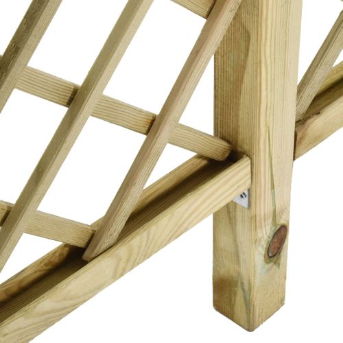 Clôture Treillis De Jardin 300x50x200 Cm Pin Imprégné Avec Dessus Pergola