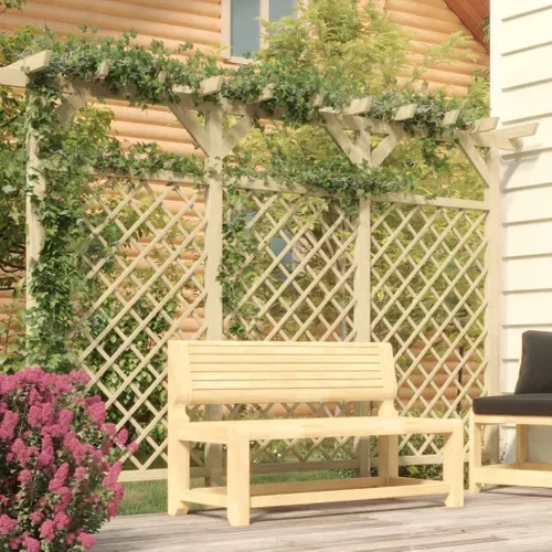 Clôture Treillis De Jardin 300x50x200 Cm Pin Imprégné Avec Dessus Pergola