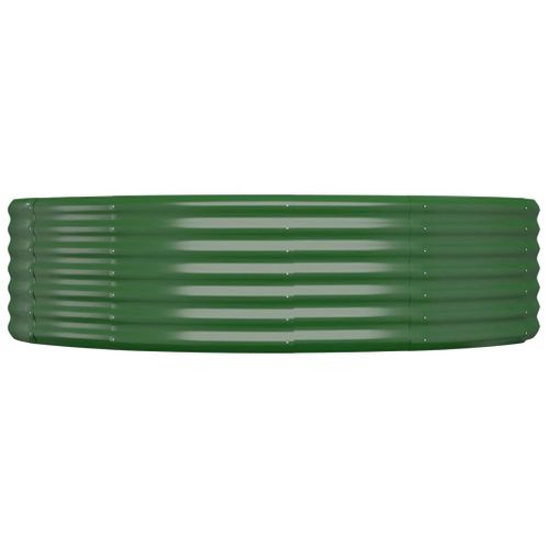 Jardinière De Jardin Acier Enduit De Poudre 140x140x36cm Vert