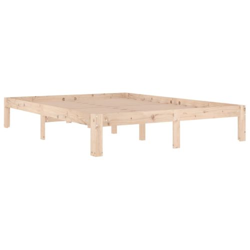 Cadre De Lit Bois Massif Pin 140x190 Cm