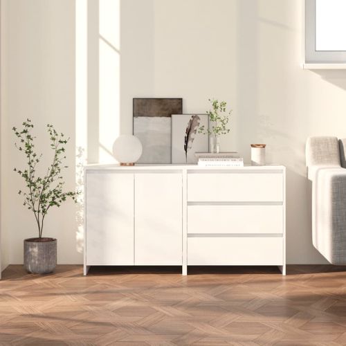 Buffets 2 Pièces Blanc Bois Contreplaqué