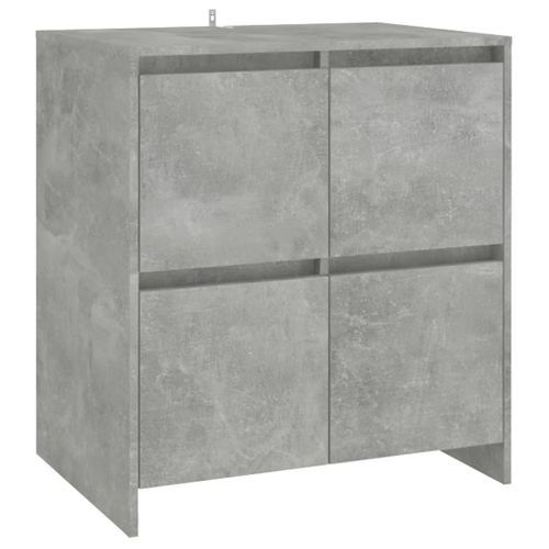 Buffets 2 Pièces Gris Béton Bois Contreplaqué