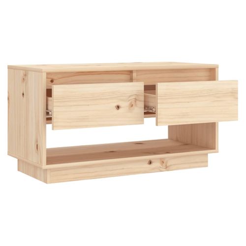 Meuble TV 74x34x40 Cm Bois De Pin Massif