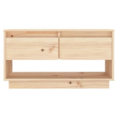 Meuble TV 74x34x40 Cm Bois De Pin Massif