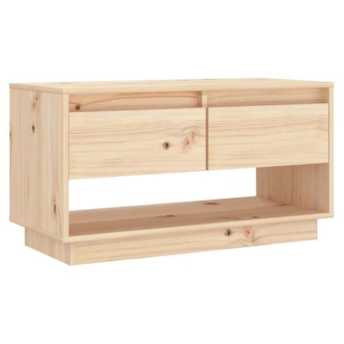Meuble TV 74x34x40 Cm Bois De Pin Massif