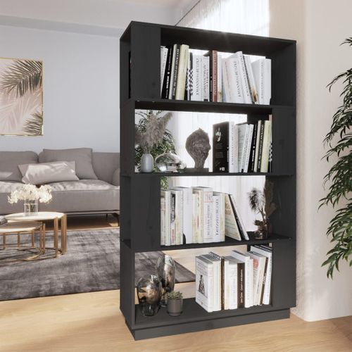 Etagère/séparateur De Pièce Gris 80x25x132 Cm Pin Massif