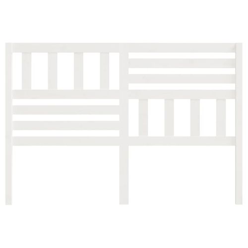 Tête De Lit Blanc 146x4x100 Cm Bois Massif De Pin