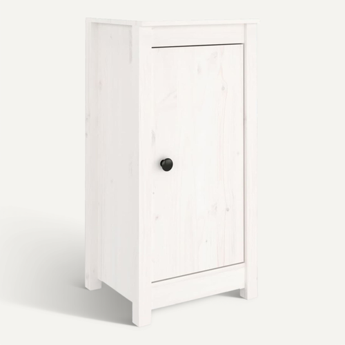 Buffets 2 Pièces Blanc 39x35x80 Cm Bois Massif De Pin