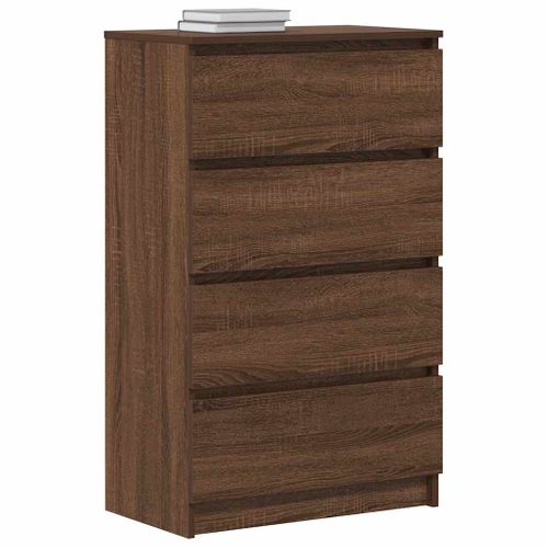 Buffet Chêne Marron 60x35x98,5 Cm Bois Contreplaqué