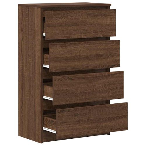 Buffet Chêne Marron 60x35x98,5 Cm Bois Contreplaqué