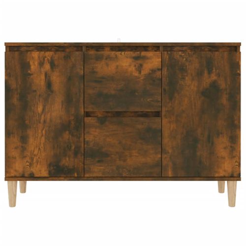 Buffet Chêne Fumé 101x35x70 Cm Bois Contreplaqué