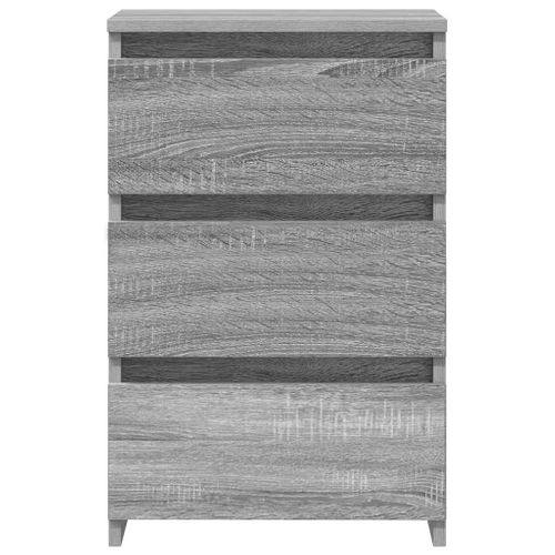 Tables De Chevet 2 Pièces Sonoma Gris 40x35x62,5cm Bois Contreplaqué