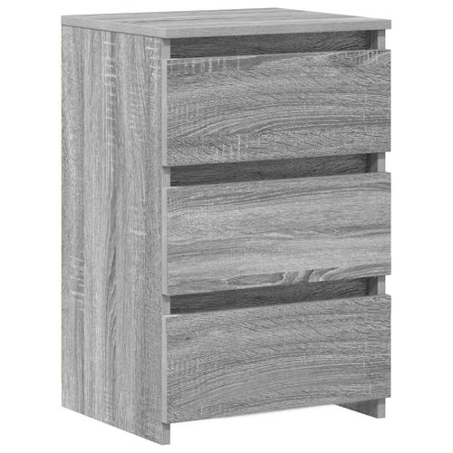 Tables De Chevet 2 Pièces Sonoma Gris 40x35x62,5cm Bois Contreplaqué