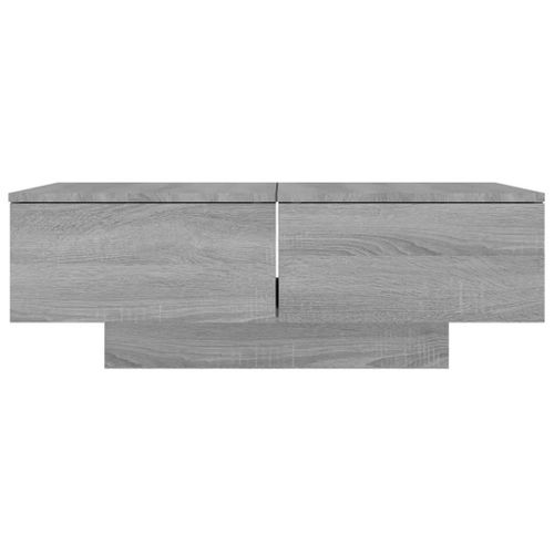 Table Basse Rectangulaire Sonoma Gris 90x60x31 Cm Bois D'ingénierie Table D'appoint Salon