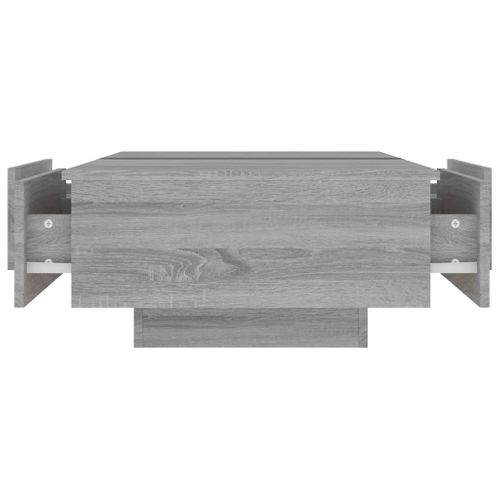 Table Basse Rectangulaire Sonoma Gris 90x60x31 Cm Bois D'ingénierie Table D'appoint Salon