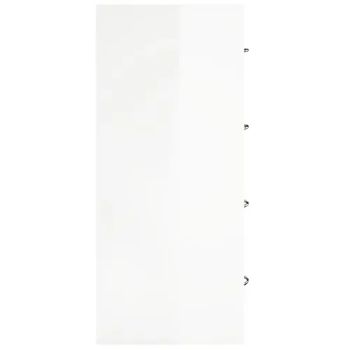 Buffet 60x30,5x71 Cm Blanc Brillant Brillant Avec 4 Tiroirs