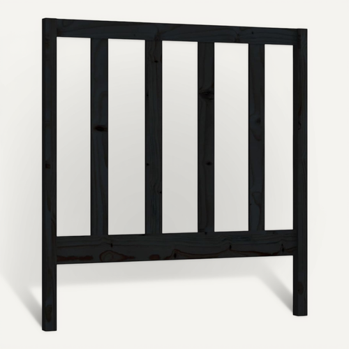 Tête De Lit Noir 81x4x100 Cm Bois Massif De Pin