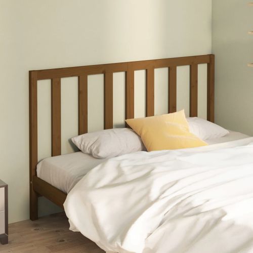 Tête De Lit Marron Miel 156x4x100 Cm Bois Massif De Pin