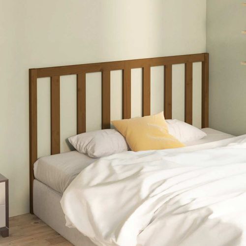 Tête De Lit Marron Miel 156x4x100 Cm Bois Massif De Pin
