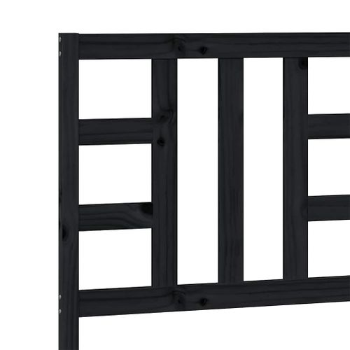 Tête De Lit Noir 81x4x100 Cm Bois Massif De Pin