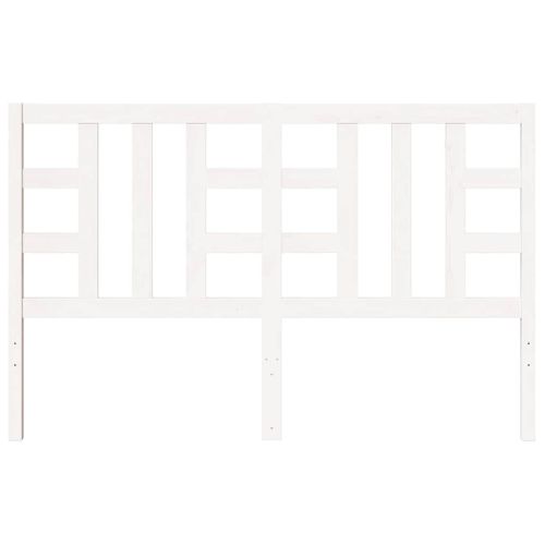 Tête De Lit Blanc 156x4x100 Cm Bois Massif De Pin