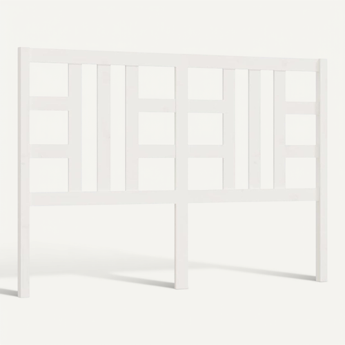 Tête De Lit Blanc 156x4x100 Cm Bois Massif De Pin