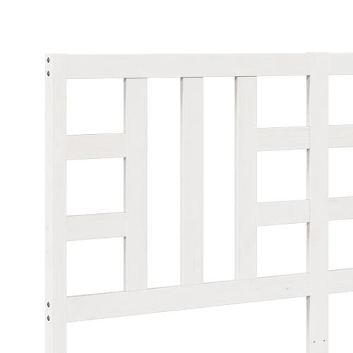 Tête De Lit Blanc 156x4x100 Cm Bois Massif De Pin