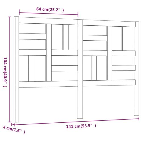 Tête De Lit 141x4x104 Cm Bois Massif De Pin