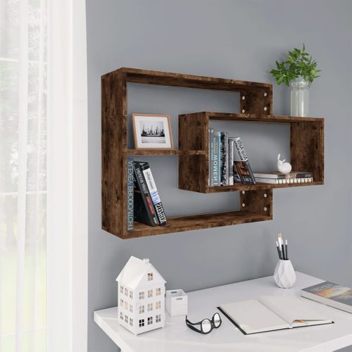 étagère Murale Chêne Fumé 104x20x58,5 Cm Bois Contreplaqué