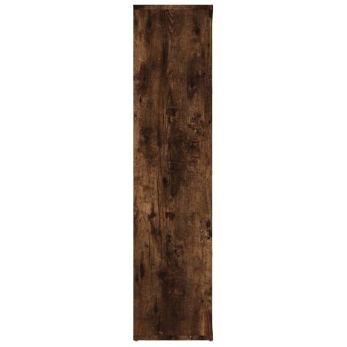 Armoire À Livres Chêne Fumé 50x25x106 Cm