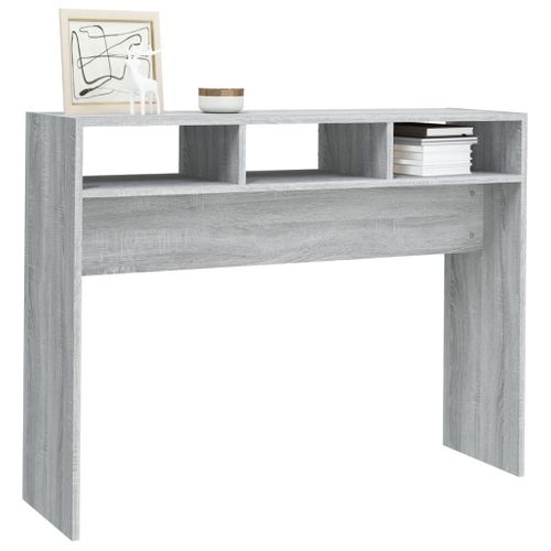Table Console Sonoma Gris 105x30x80 Cm Bois Contreplaqué