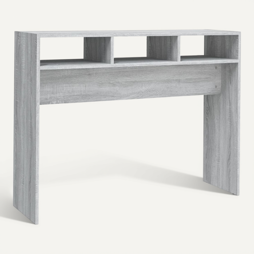 Table Console Sonoma Gris 105x30x80 Cm Bois Contreplaqué