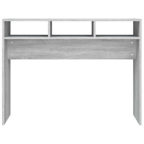 Table Console Sonoma Gris 105x30x80 Cm Bois Contreplaqué