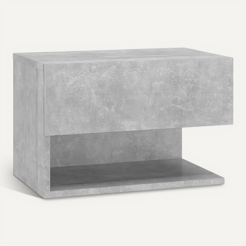 Table De Chevet Murale Gris Béton