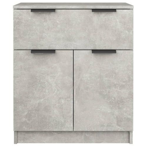 Buffet Gris Béton 60x30x70 Cm Bois Contreplaqué