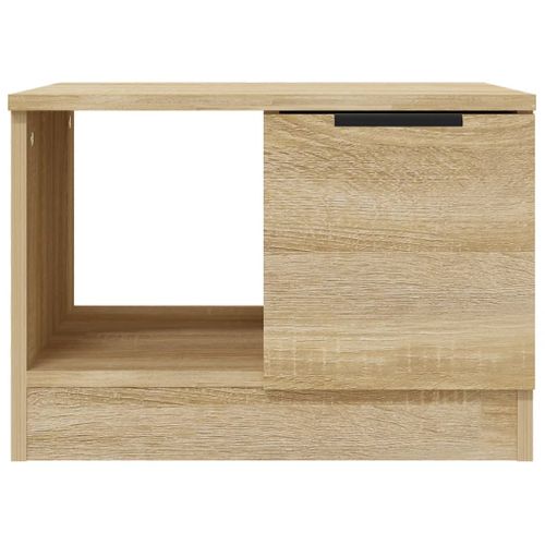Table Basse Chêne Sonoma Bois Composé Rangement 50x50x36 Cm Compact Moderne
