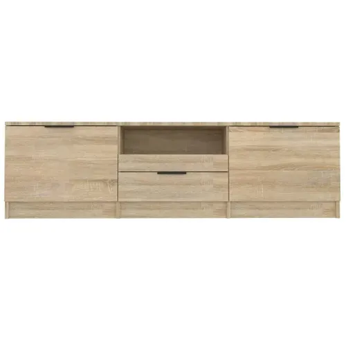 Meuble TV Chêne Sonoma 140x35x40 Cm Bois Contreplaqué