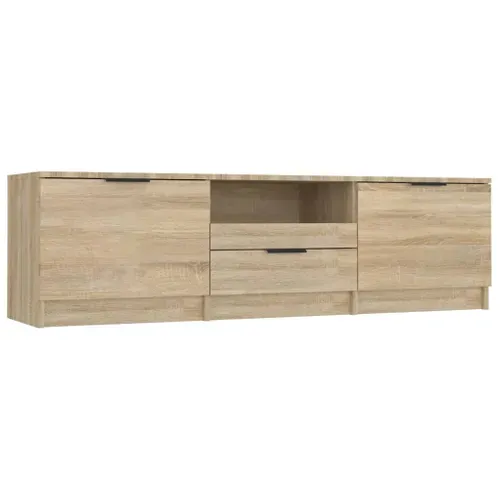 Meuble TV Chêne Sonoma 140x35x40 Cm Bois Contreplaqué