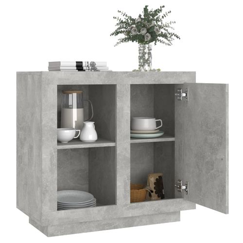 Buffet Gris Béton 80x40x75 Cm